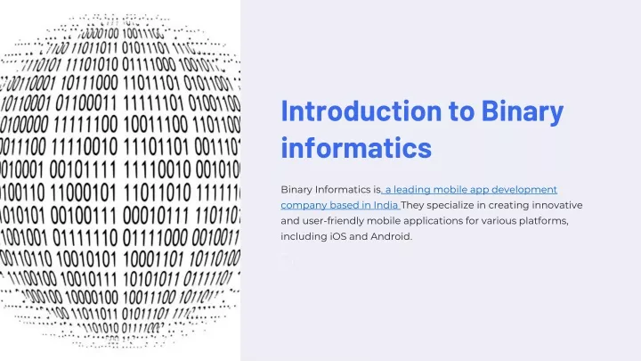 introduction to binary informatics