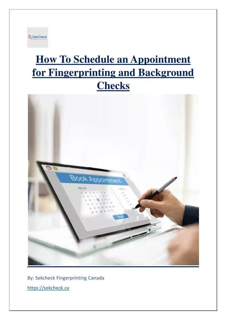 how to schedule an appointment for fingerprinting