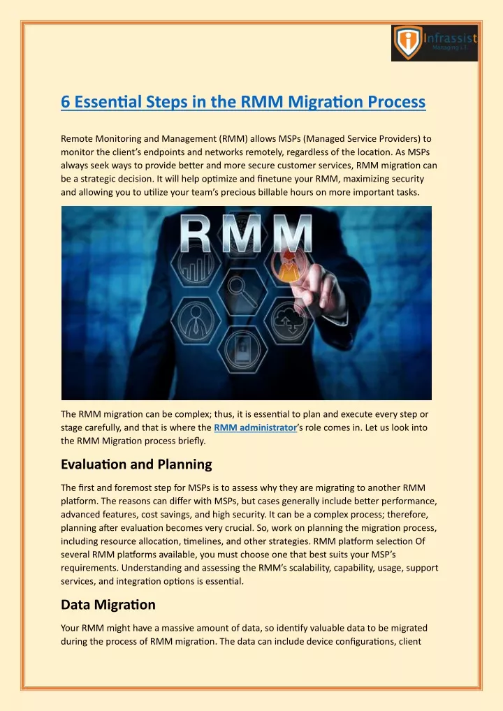 6 essential steps in the rmm migration process