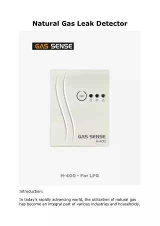 natural gas leak detector