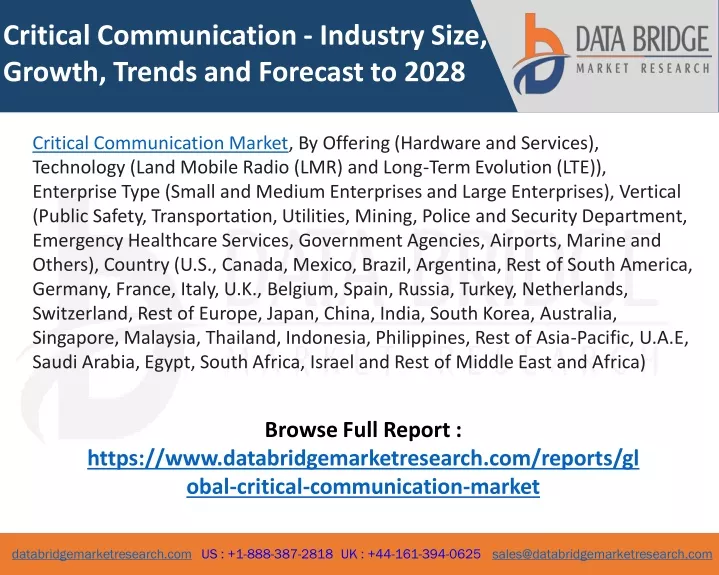 critical communication industry size growth