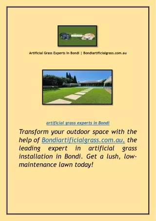 artificial grass experts in bondi