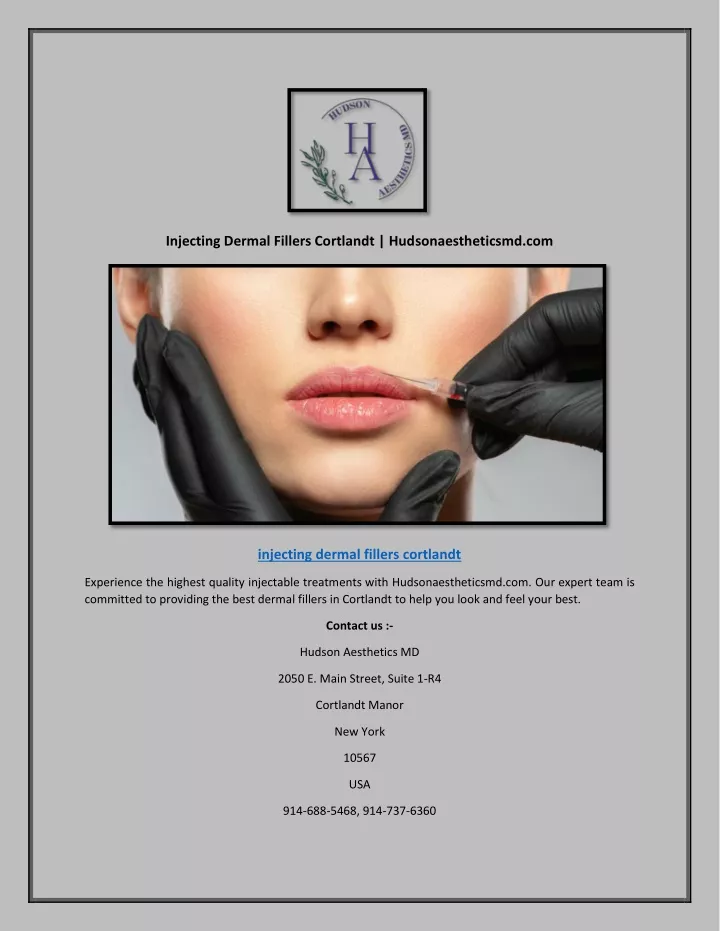 injecting dermal fillers cortlandt