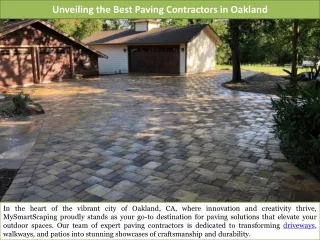 Unveiling the Best Paving Contractors in Oakland