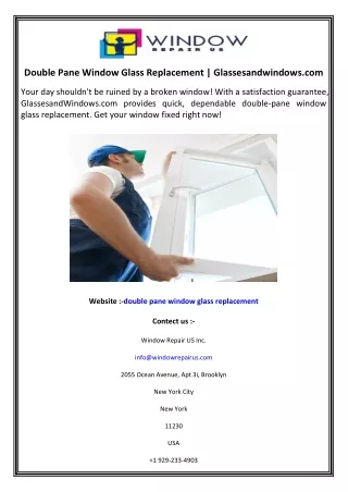 double pane window glass replacement