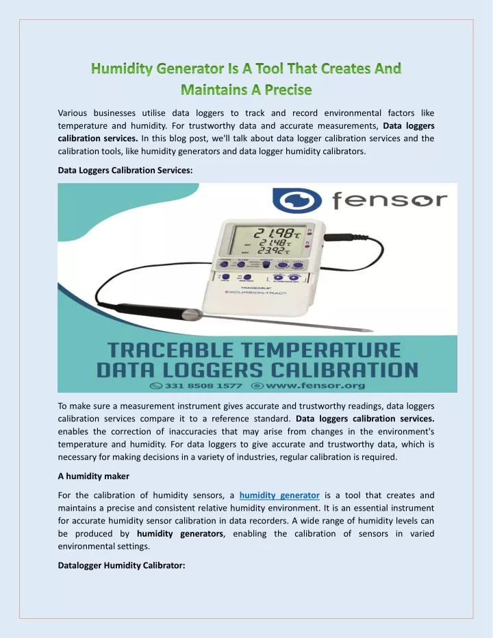 various businesses utilise data loggers to track