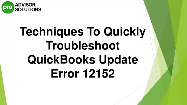 techniques to quickly troubleshoot quickbooks