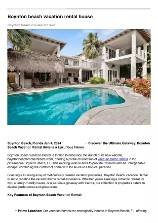 boynton beach vacation rental - https://boyntonbeachvacationrental.com