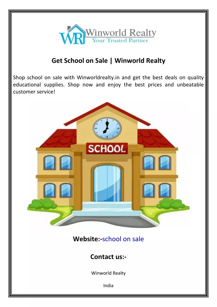 get school on sale winworld realty