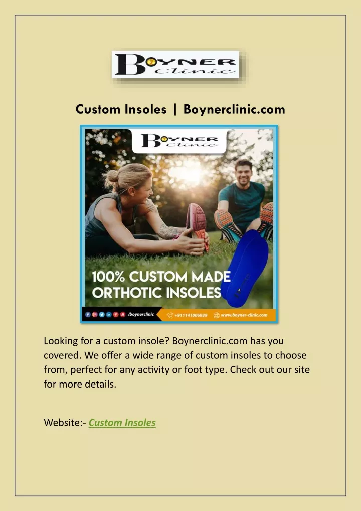 custom insoles boynerclinic com