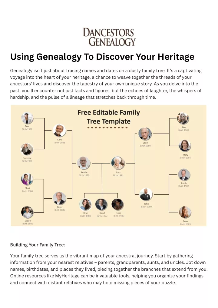 using genealogy to discover your heritage