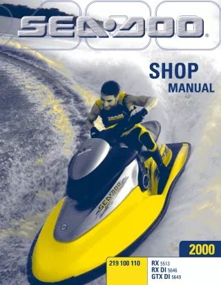 2000 Sea-Doo  Bombardier Personal Watercraft Service Repair Manual
