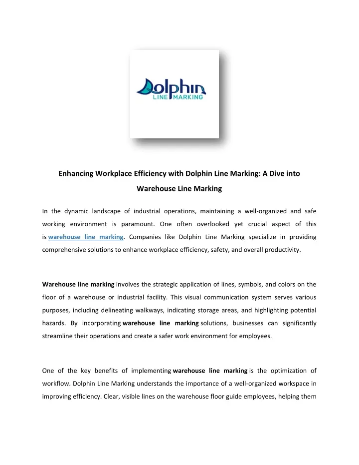 enhancing workplace efficiency with dolphin line