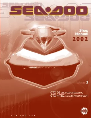 2002 Sea-Doo GTI LE California Service Repair Manual