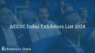 aeedc dubai exhibitors list 2024