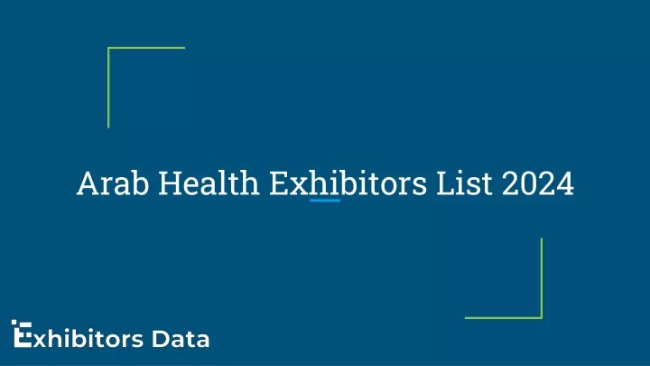 arab health exhibitors list 2024