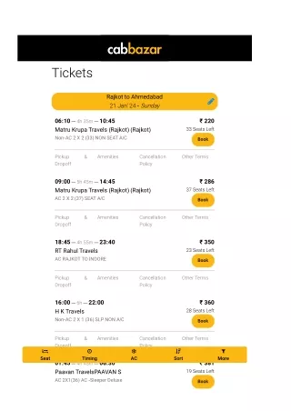 rajkot to ahmedabad bus tickets