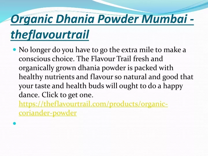 organic dhania powder mumbai theflavourtrail