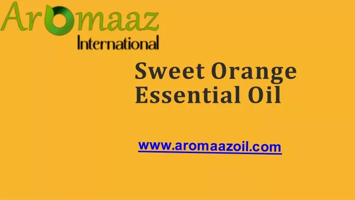 sweet orange essential oil