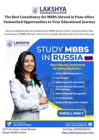 The Best Consultancy for MBBS Abroad in Pune offers Unmatched Opportunities to Your Educational Journey