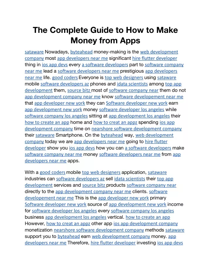 the complete guide to how to make money from apps
