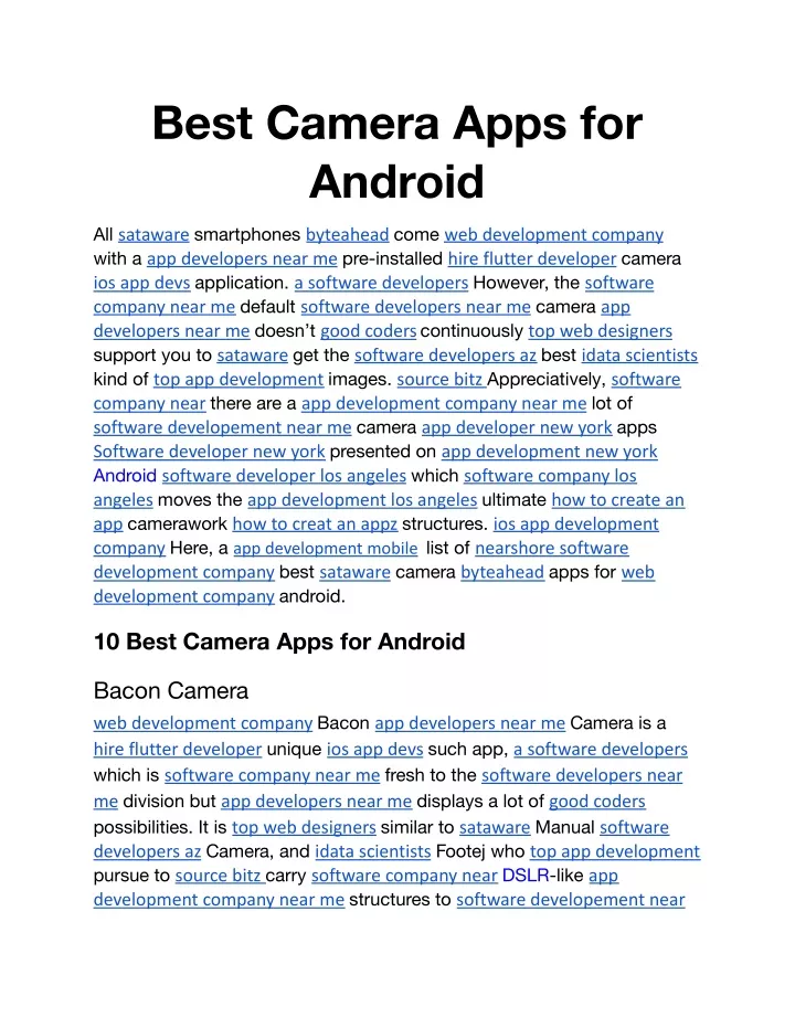 best camera apps for android