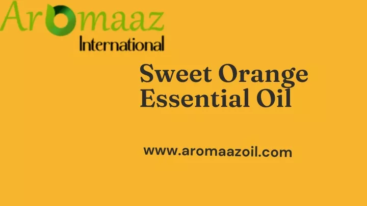 sweet orange essential oil