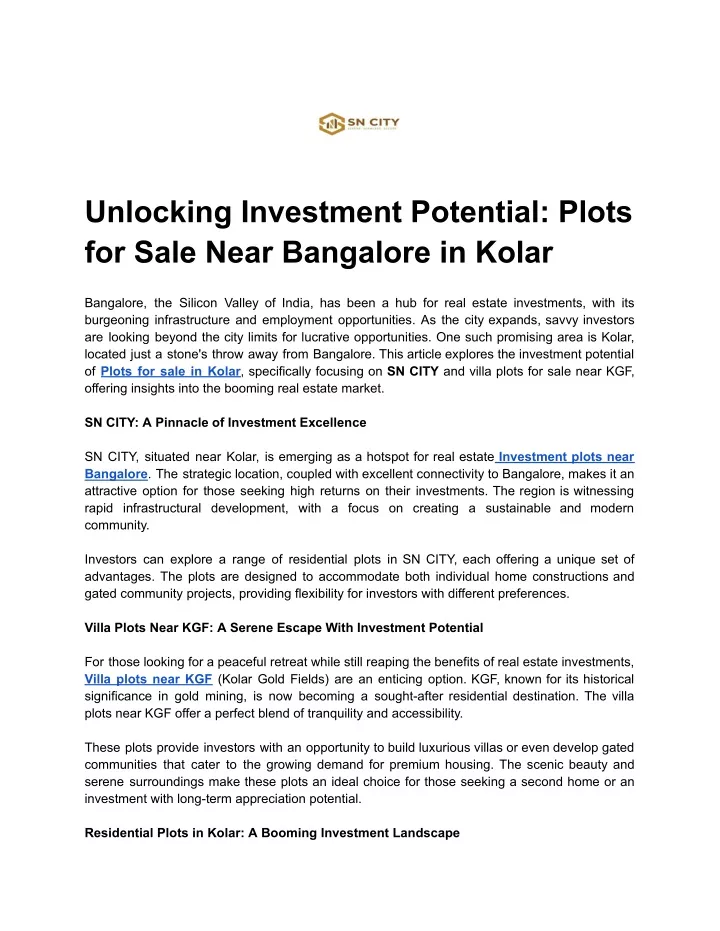 unlocking investment potential plots for sale