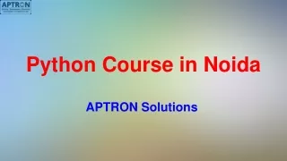 Python Course in Noida
