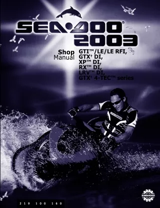 2003 Sea-Doo GTI LE RFI International 6103 Service Repair Manual