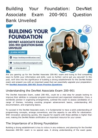 Building Your Foundation_ DevNet Associate Exam 200-901 Question Bank Unveiled