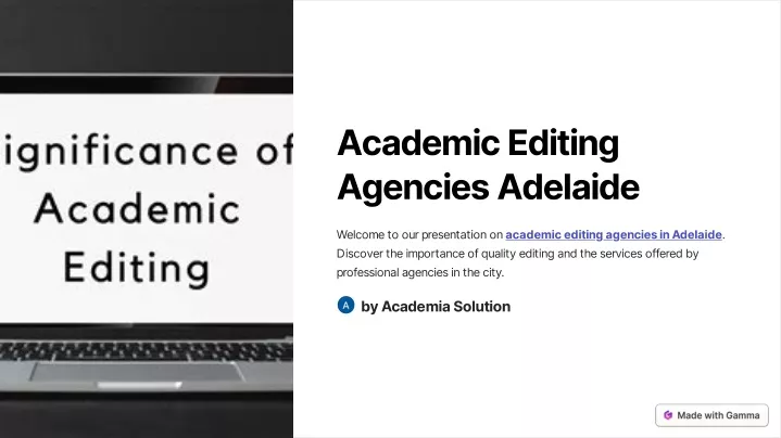academic editing agencies adelaide