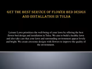 flower bed design and installation Tulsa