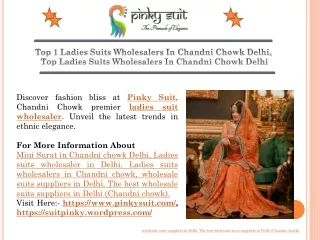 Top 1 Ladies Suits Wholesalers In Chandni Chowk Delhi, Top Ladies Suit Wholesaler In Chandni Chowk Delhi