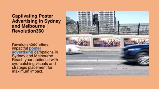 Captivating Poster Advertising in Sydney and Melbourne  Revolution360