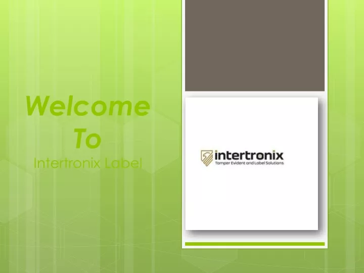 welcome to intertronix label