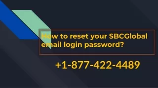 How to reset your SBCGlobal email password? 1-877-422-4489