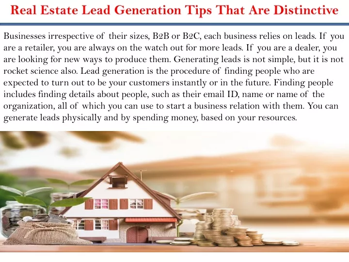 real estate lead generation tips that