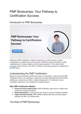 PMP Bootcamps_ Your Pathway to Certification Success