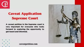 Caveat Application Supreme Court