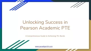 Unlocking Success in Pearson Academic PTE
