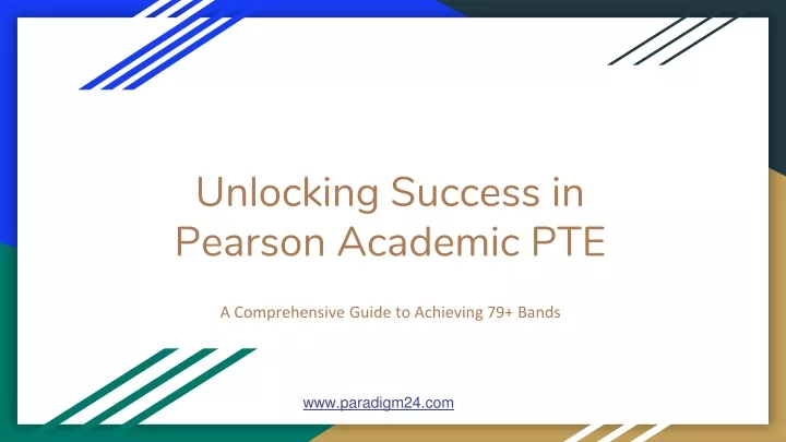 unlocking success in pearson academic pte