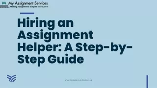 Hiring an Assignment Helper A Step-by-Step Guide