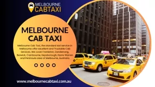 Book the Best & Most Reliable Transportation | Melbourne cab taxi
