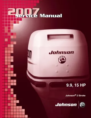2007 Johnson Evinrude Outboard 15Hp Service Repair Manual