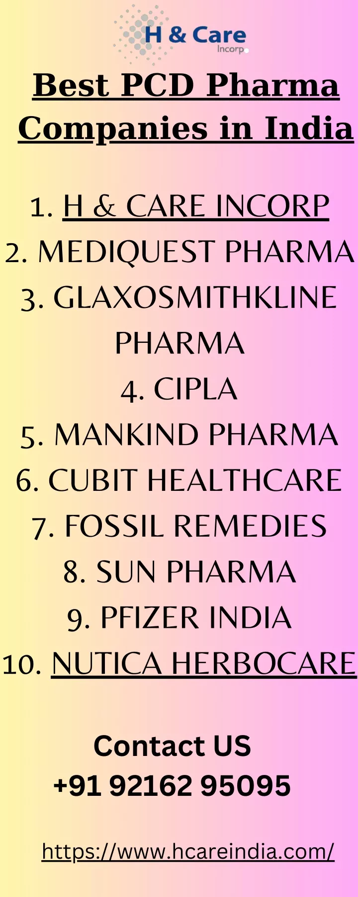 best pcd pharma companies in india