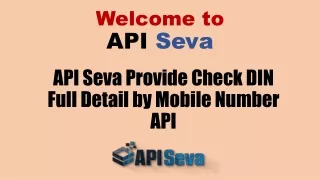 API Seva Provide Check DIN Full Detail by Mobile Number API