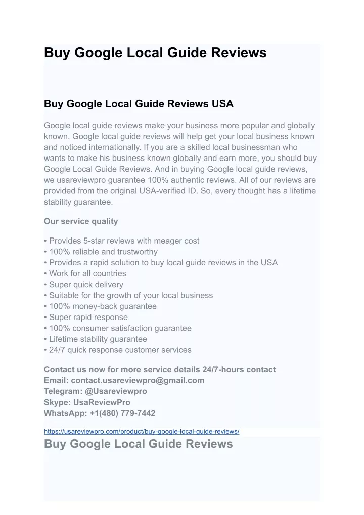 buy google local guide reviews