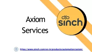 Sinch Axiom Software for Financial Institutions