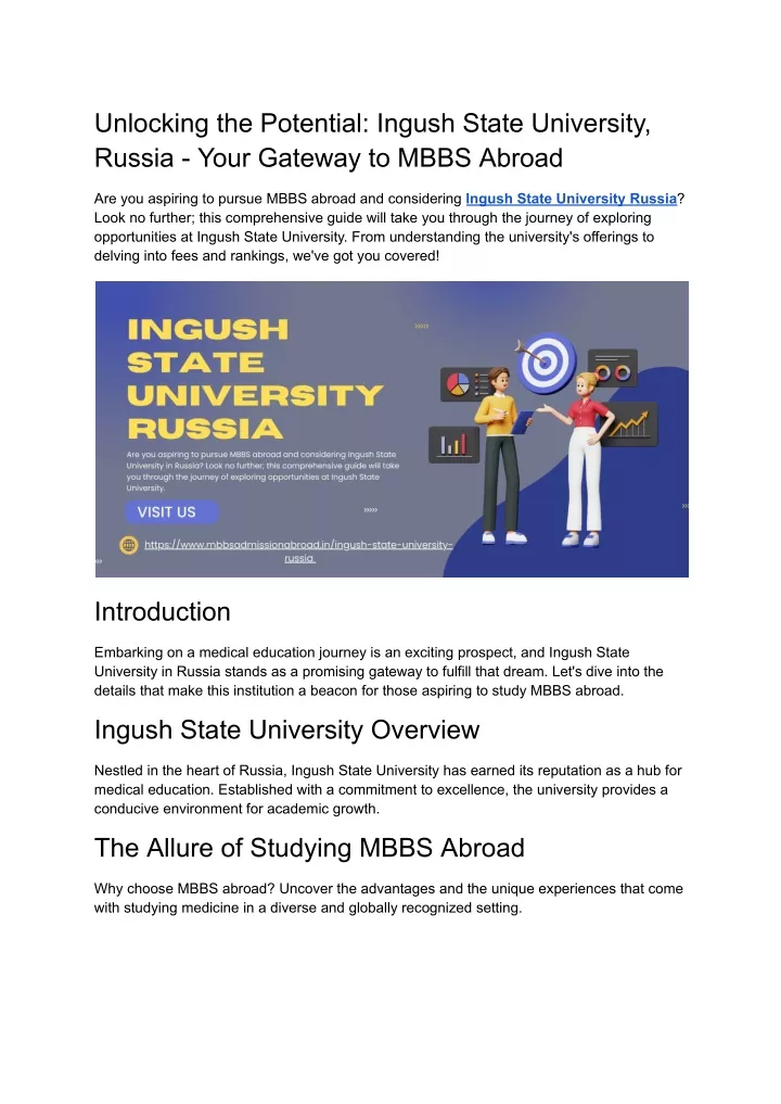 unlocking the potential ingush state university